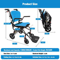 Wheelchairs for Adults,Transport Wheelchair Lightweight Foldable with Removable Cushion