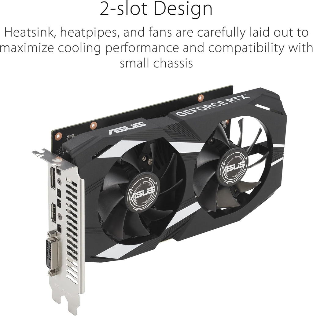ASUS Dual NVIDIA GeForce RTX 3050 6GB GDDR6 OC Edition Gaming Graphics Card
