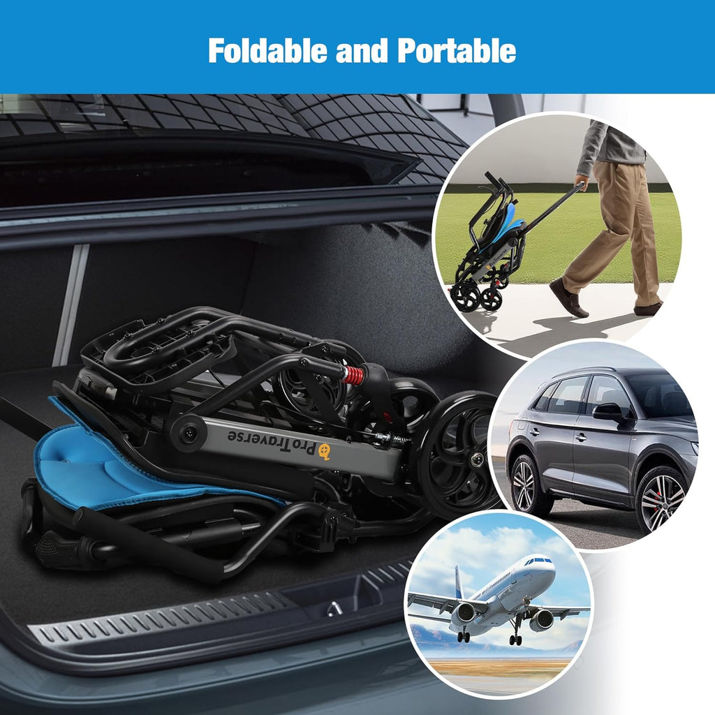Wheelchairs for Adults,Transport Wheelchair Lightweight Foldable with Removable Cushion